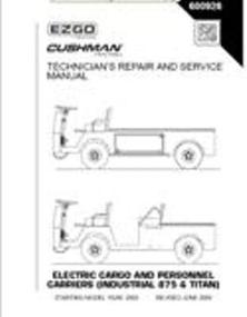 img 1 attached to EZGO 600926 2005-2008 Electric Industrial 875 и Titan Utility Vehicle Technician Repair and Service Manual.