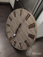 картинка 1 прикреплена к отзыву Classic 32-Inch Wooden Wall Clock With Roman Numerals For Silent Yet Stylish Home And Office Décor от Alton Walton