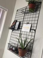 img 1 attached to NEX Wall Grid Panel With 3 Wire Baskets, Photo Picture Memo Board Room Decor DIY Wall Storage Organizer, 32.6'' X 23.8'' review by Heidi Jenkins