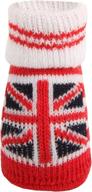 🧦 puppia medium union jack dog socks: red - shop the set of 4 online логотип