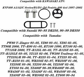 img 2 attached to Huthbrother 18-2727V Fuel Valve Repair Kit: Yamaha Suzuki DR350, Kawasaki 🔧 KVF400, KVF300 Prairie, KLX110, VN1500D/E Vulcan Classic, ZX900B Ninja ZX-9R Compatible Replacement