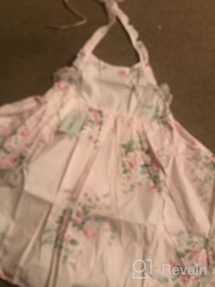 img 1 attached to 👗 Vintage Backless Sundress with Floral Design for Girls' Clothing review by Jennifer Mitchell