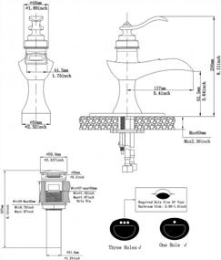 img 3 attached to Смеситель для ванной комнаты с водопадом из матового никеля Bathfinesse - с одной ручкой, с одним отверстием для монтажа на палубе, коммерческий смеситель для раковины с подходящим выдвижным сливным узлом, не содержит свинца и включает линии подачи