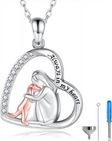 img 4 attached to S925 Sterling Silver Pet Ashes Necklace - Remembrance Jewelry For Women Who Have Lost Their Furry Friend