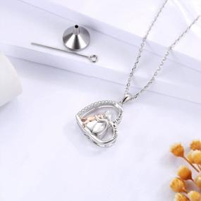 img 2 attached to S925 Sterling Silver Pet Ashes Necklace - Remembrance Jewelry For Women Who Have Lost Their Furry Friend