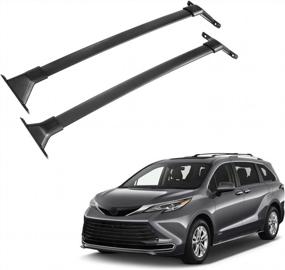img 4 attached to 2021-2022 Toyota Sienna Roof Rack Crossbar | 110Lbs Capacity Aluminum Cargo Carrier Bar For Canoe, Kayak & Bike