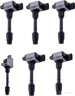 🔥 ena set of 6 ignition coil pack compatible with nissan infiniti pathfinder qx4 2001 3.5l v6 - c1335 c1332 uf-331 replacement логотип