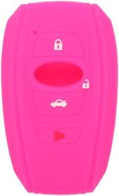 img 3 attached to SEGADEN Silicone Cover Protector Case Holder Skin Jacket for SUBARU 4 Button Smart Remote Key Fob CV4255 Rose: Premium Protection with Style!