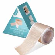 waterproof silicone tape with easy tear design for pain-free removal, medical grade adhesive, comfortable and breathable (1.6in x 59 in, 1 roll) - dimora soft logo