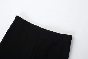 img 2 attached to Warm Up Your Winter With IRELIA'S 2 Pack 100% Cotton Fleece Lined Leggings For Girls