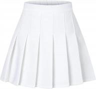 women's pleated mini tennis skirt school uniform logo