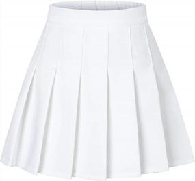 img 4 attached to Женская плиссированная мини-юбка для тенниса, школьная форма