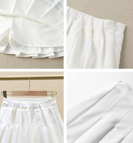 img 1 attached to Women'S Pleated Mini Tennis Skirt School Uniform