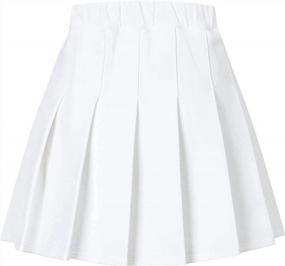 img 3 attached to Женская плиссированная мини-юбка для тенниса, школьная форма