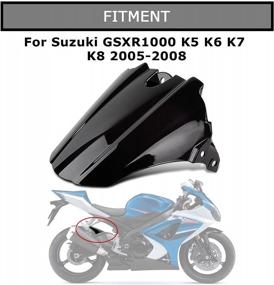 img 3 attached to Black Rear Fender Mudguard Tire Hugger For Suzuki GSXR1000 (2005-2008 K5, K6, K7, K8)