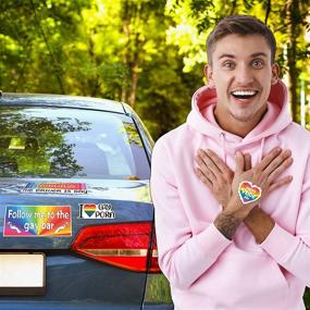 img 2 attached to 🌈 76 PCS Original LGBT Funny Gay Prank Bumper Stickers for Cars, Decals for Motorcycles, Trucks, Luggage | Funny Stickers for Adults | Funny LGBT Stickers for Vehicles