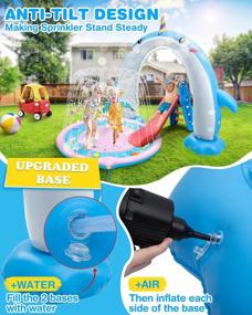 img 2 attached to Гигантский разбрызгиватель единорога - идеальная летняя игрушка для воды для детей и взрослых