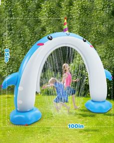 img 1 attached to Giant Unicorn Sprinkler - Perfect Summer Water Toy For Kids And Adults