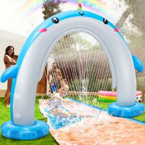 img 4 attached to Giant Unicorn Sprinkler - Perfect Summer Water Toy For Kids And Adults