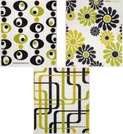 🧽 set of 3 swedish dishcloths - mixed modern patterns | eco-friendly & absorbent cleaning cloths | reusable wipes logo