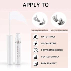 img 3 attached to Clear Eyelash Glue with Cluster Lash Wand | All-Day Wear, Super 💪 Strong Hold | Ideal for DIY Lash Extensions | 72 Hour Bond | 5ml/0.17fl.oz