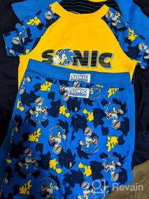 img 6 attached to 🦔 Sonic The Hedgehog Boys' 1 More Level 4 Piece Short Sleeve Pajama Set: Ultimate Sleepwear Adventure!