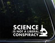 🔬 vinyl productions - science is not a liberal conspiracy: 8.75" x 3" decal sticker for cell phones, windows, bumpers, laptops, glassware and more логотип