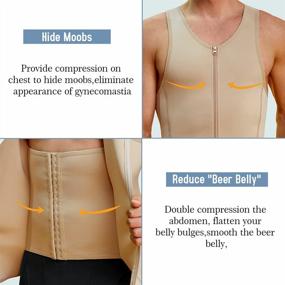 img 2 attached to Get The Perfect Toned Body With TAILONG Men'S Compression Shirt - Slimming Tank Top Shaper And Tummy Control Girdle