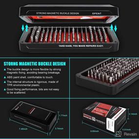 img 3 attached to 🔧 133 in 1 Precision Screwdriver Set Electronics Repair Toolkit Professional - 119 Bits Magnetic Driver Kit and Magnetic Buckle Box for Computer, PC, Laptop, MacBook, Xbox, Game Console Repair