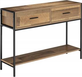 img 2 attached to Modern Console Table With Storage | 2 Drawers For Living Room, Hallway, Entryway | Zenvida Brevard