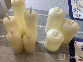 img 8 attached to 6-Hour Timer LED Lytes Flameless Decorative Candles - 5 Ivory Wax Narrow Battery Candle Set With Realistic 3D Flame & Wick Flickering