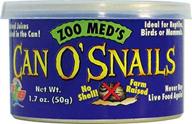 🐌 zoo med can o' snails turtle food: nutritious 1.7-ounce snail meal for reptiles логотип