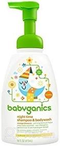 img 1 attached to 👶 BabyGanics Foamin' Fun Night Time Shampoo & Bodywash: Natural Orange Blossom, 16 fl oz - Gentle Cleansing for Babies