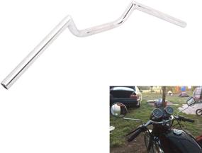 img 4 attached to 🏍 AnXin Universal Chrome Handlebars 22MM for Bobber Custom Applications - 7/8" Cafe Racer Ace Clubman Style Handlebar