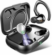 coucur bluetooth 5.1 wireless earbuds with immersive sound and detachable earhooks - ip7 waterproof sport headphones with noise cancelling mic логотип