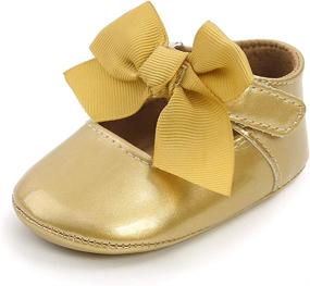 img 4 attached to Bowknot Anti Slip Toddler Walkers Princess Girls' Shoes : Flats