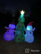 img 1 attached to 8Ft Christmas Inflatable Tree With Snowman Decoration - Color Changing Lights, Outdoor Blow Up Xmas Decor For Yard Lawn Garden By SEASONJOY review by Tracey Brown