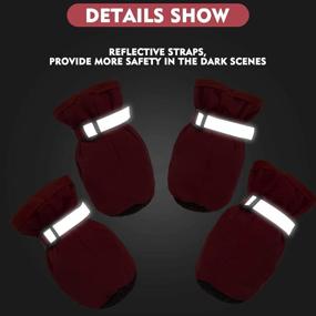 img 1 attached to 🐾 BINGPET Anti-Slip Dog Boots - Premium Paw Protectors with Reflective Straps, All-Season Dog Shoes for Small Dogs - Non-Slip, Indoor & Outdoor Wear Options