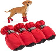 🐾 bingpet anti-slip dog boots - premium paw protectors with reflective straps, all-season dog shoes for small dogs - non-slip, indoor & outdoor wear options логотип