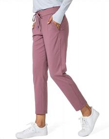 img 1 attached to Women'S 7/8 Stretch Athletic Pants With Deep Pockets - Sweatpants For Golf, Lounge, Work