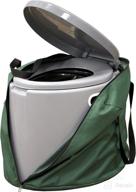 🚽 playberg portable travel toilet: compact and convenient camping and hiking solution with case - 17" w x 16" d x 14" h, gray логотип