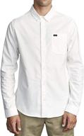 👕 get ready to stretch with rvca sleeve button shirts: the best men's clothing logo