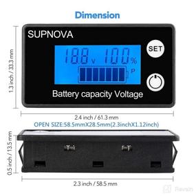 img 2 attached to SUPNOVA Battery Monitor: Digital Battery Capacity Tester with Buzzer Alarm, 8-100V Voltage Monitor for Car, Motorcycle, Golf Cart - White