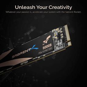 img 1 attached to 💥 High Performance Sabrent 500GB Rocket Nvme PCIe 4.0 M.2 2280 Internal SSD with Heatsink (SB-ROCKET-NVMe4-HTSK-500)