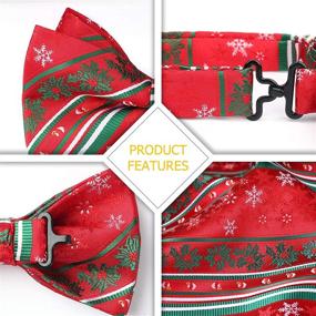 img 1 attached to HISDERN Christmas Pocket Holiday Handkerchief Men's Accessories