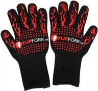 flipfork heat resistant bbq gloves 932°f - non-slip, preoxidation fiber and cotton for barbecue, grill, baking and cooking logo