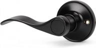 matte black left hand dummy door handle lever by knobwell - single sided for closets logo