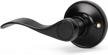 matte black left hand dummy door handle lever by knobwell - single sided for closets logo