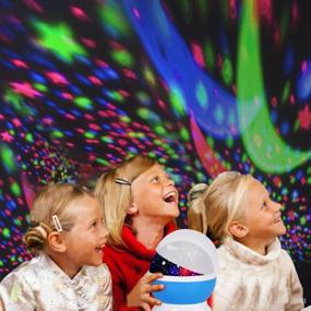 img 3 attached to Night Lights for Kids - Rotating Moon Stars Projector Toy, 🌙 Ideal for 2-12 Year Old Boys and Girls, Blue - Perfect Gift Option