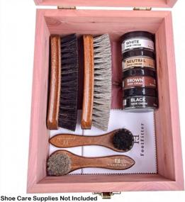img 1 attached to Cedar Shoe Shine Valet Box: Keep Your Shoe Care Supplies Organized And Fresh